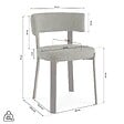 SICAAN - Sicaan Lot de 4 chaises style japandi tissu chenille kaki pieds métal effet noyer - ZOE - vignette