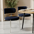 SICAAN - Sicaan Lot de 2 chaises bouclettes style contemporain NOVA bleu nuit - vignette