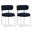 SICAAN - Sicaan Lot de 2 chaises bouclettes style contemporain NOVA bleu nuit - vignette