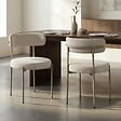 SICAAN - Sicaan Lot de 2 chaises Contemporaines GABY en Tissu Chenille Beige - vignette