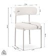 SICAAN - Sicaan Lot de 2 chaises Contemporaines GABY en Tissu Chenille Beige - vignette