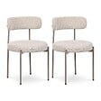 SICAAN - Sicaan Lot de 2 chaises Contemporaines GABY en Tissu Chenille Beige - vignette