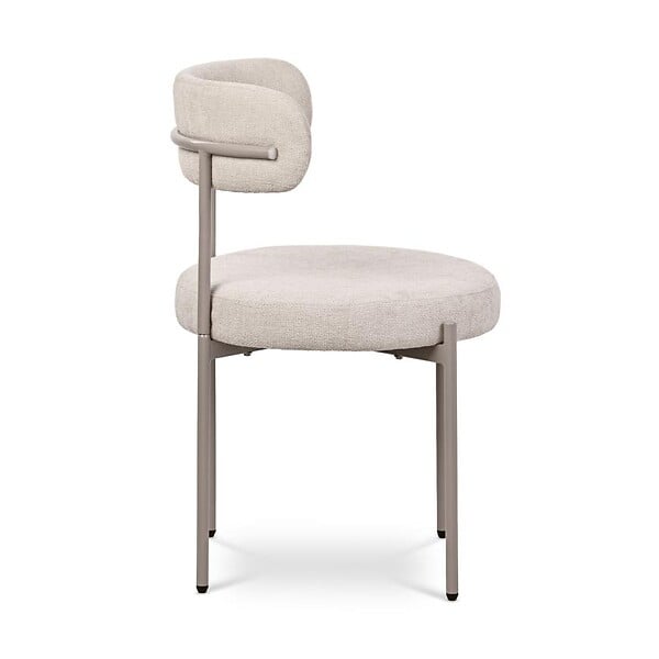 SICAAN - Sicaan Lot de 2 chaises Contemporaines GABY en Tissu Chenille Beige - large