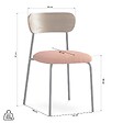 SICAAN - Sicaan Lot de 4 chaises scandinaves velours côtelé terracotta placage frêne pieds métal noir - OLIVIA - vignette