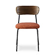 SICAAN - Sicaan Lot de 4 chaises scandinaves velours côtelé terracotta placage frêne pieds métal noir - OLIVIA - vignette