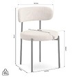 SICAAN - Sicaan Lot de 2 chaises rembourrées velours côtelé beige et pieds métal noir IRIS - vignette