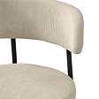 SICAAN - Sicaan Lot de 2 chaises rembourrées velours côtelé beige et pieds métal noir IRIS - vignette