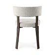SICAAN - Sicaan Lot de 4 chaises style japandi tissu chenille beige pieds métal effet noyer - ZOE - vignette