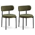 SICAAN - Sicaan Lot de 2 Chaises modernes IRIS velours côtelé kaki - vignette