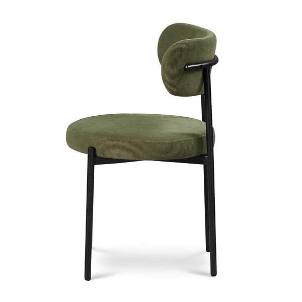 SICAAN - Sicaan Lot de 2 Chaises modernes IRIS velours côtelé kaki - large