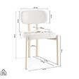 SICAAN - Sicaan Lot de 4 chaises style scandinave tissu chenille beige pieds métal effet chêne – MIA - vignette