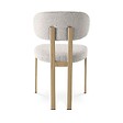 SICAAN - Sicaan Lot de 4 chaises style scandinave tissu chenille beige pieds métal effet chêne – MIA - vignette
