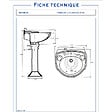 PLANETE BAIN - Lavabo colonne style antique en céramique - vignette