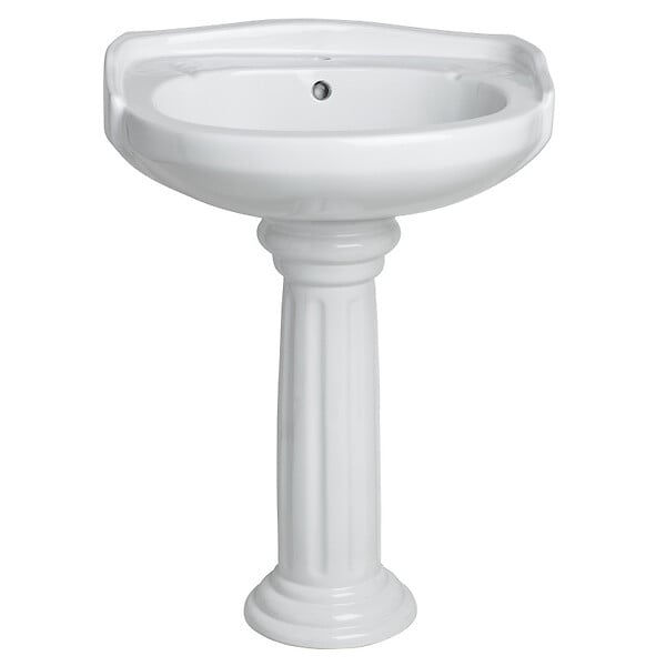 PLANETE BAIN - Lavabo colonne style antique en céramique - large