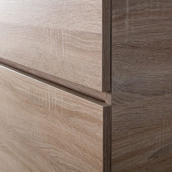 KIAMAMI VALENTINA - Meuble De Salle De Bains De 120 Cm Avec Double Lavabo En Chêne Well Suspendu | Sole - large