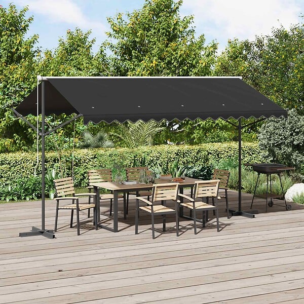 VIDAXL - vidaXL Auvent sur pied 400 x 300 cm Anthracite - large