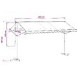 VIDAXL - vidaXL Auvent sur pied 400 x 300 cm Anthracite - vignette