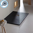 PLANETE BAIN - Receveur de douche extra plat 80X140 moderne noir reflet ardoisé Noir - vignette