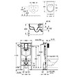 VILLEROY ET BOCH - Pack WC suspendu sans bride  Avento + abattant + bâti-support autoportant + plaque blanche - vignette