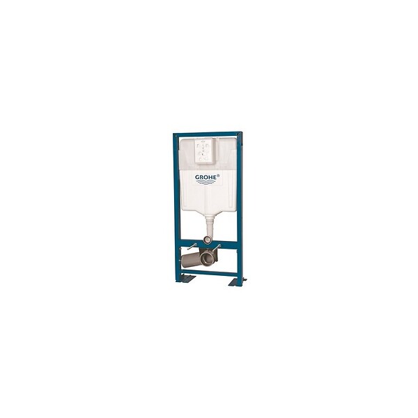 VILLEROY ET BOCH - Pack WC suspendu sans bride  Avento + abattant + bâti-support autoportant + plaque blanche - large