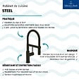 VILLEROY ET BOCH - Robinet de cuisine avec douchette Steel Expert Compact Noir mat - vignette