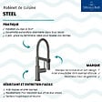 VILLEROY ET BOCH - Robinet cuisine  Steel expert compact anthracite - vignette