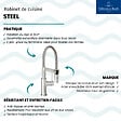 VILLEROY ET BOCH - Robinet cuisine  Steel expert compact acier massif - vignette