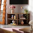 OVIALA - Meuble TV effet bois 120X59 cm style scandinave bois clair  - Luke - vignette