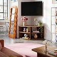 OVIALA - Meuble TV effet bois 120X59 cm style scandinave bois clair  - Luke - vignette