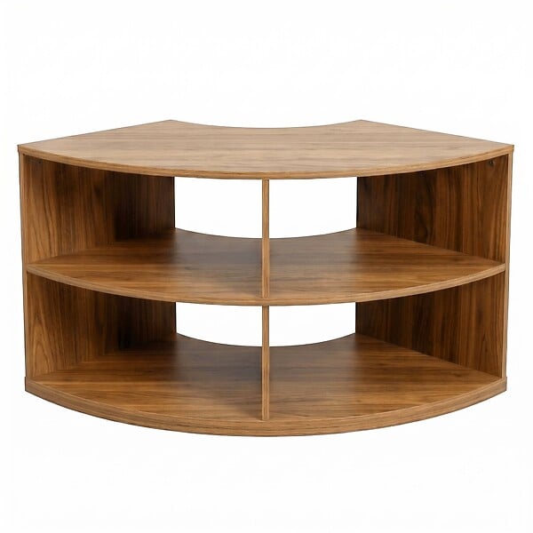 OVIALA - Meuble TV effet bois 120X59 cm style scandinave bois clair  - Luke - large