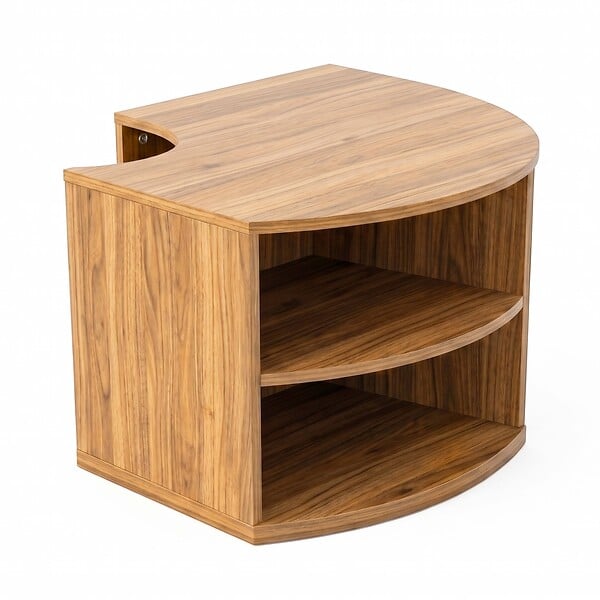 OVIALA - Meuble TV effet bois 120X59 cm style scandinave bois clair  - Luke - large
