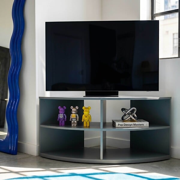 OVIALA - Meuble TV d'angle 120X59 cm vert foncé - Luke - large