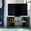 OVIALA - Meuble TV d'angle 120X59 cm vert foncé - Luke - vignette