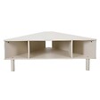 OVIALA - Meuble TV effet bois 120x55 cm style scandinave crème - Brady - vignette