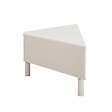 OVIALA - Meuble TV effet bois 120x55 cm style scandinave crème - Brady - vignette