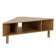 OVIALA - Meuble TV effet bois 120x55 cm style scandinave bois clair  - Brady - vignette