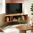 OVIALA - Meuble TV effet bois 120x55 cm style scandinave bois clair  - Brady - vignette