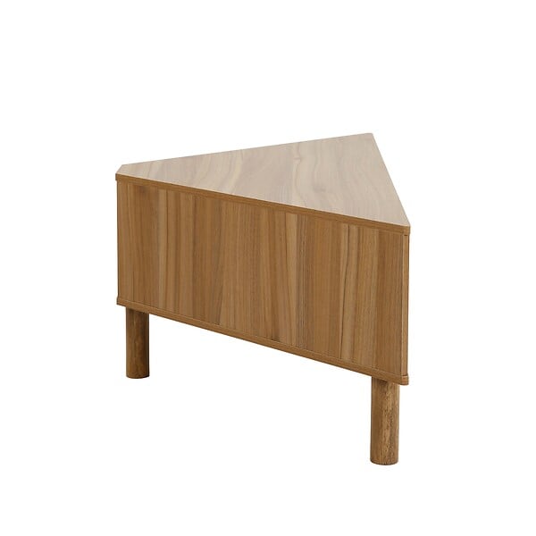 OVIALA - Meuble TV effet bois 120x55 cm style scandinave bois clair  - Brady - large