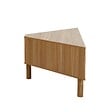 OVIALA - Meuble TV effet bois 120x55 cm style scandinave bois clair  - Brady - vignette