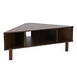OVIALA - Meuble TV effet bois 120x55 cm style scandinave bois foncé  - Brady - vignette