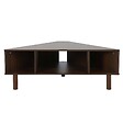 OVIALA - Meuble TV effet bois 120x55 cm style scandinave bois foncé  - Brady - vignette