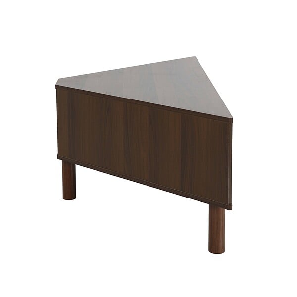 OVIALA - Meuble TV effet bois 120x55 cm style scandinave bois foncé  - Brady - large