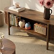OVIALA - Meuble TV bohème 160 cm effet bois foncé - Marcus - vignette