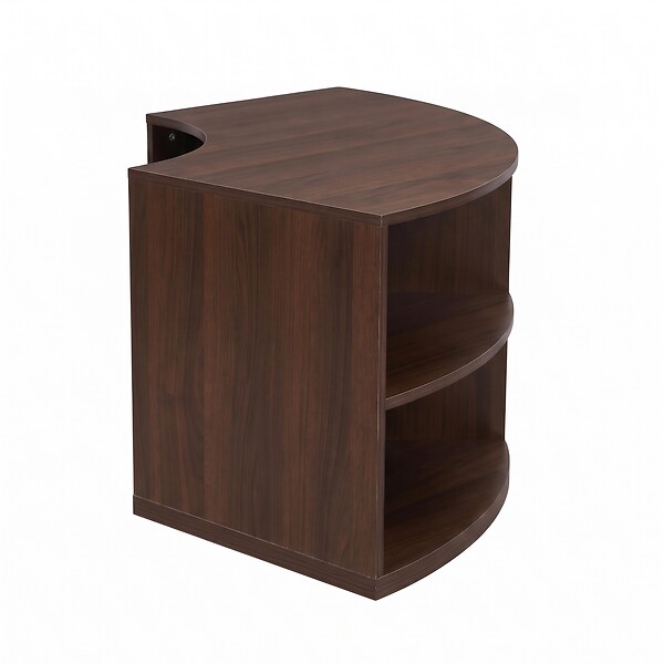 OVIALA - Meuble TV effet bois 120X59 cm style scandinave bois foncé - Luke - large
