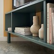OVIALA - Meuble TV effet bois 120x55 cm style scandinave vert foncé - Brady - vignette
