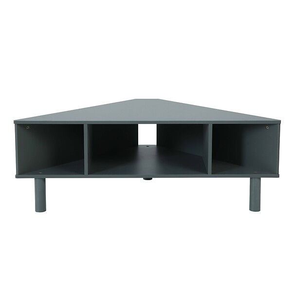 OVIALA - Meuble TV effet bois 120x55 cm style scandinave vert foncé - Brady - large