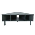 OVIALA - Meuble TV effet bois 120x55 cm style scandinave vert foncé - Brady - vignette