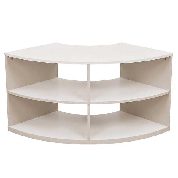 OVIALA - Meuble TV d'angle 120X59 cm crème - Luke - large