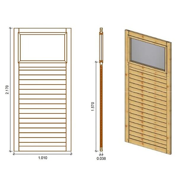 ALTANKA - Panneau pour pergola 1,01x2,17m - ALT15 - large