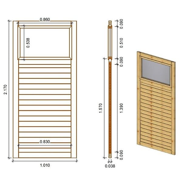 ALTANKA - Panneau pour pergola 1,01x2,17m - ALT15 - large